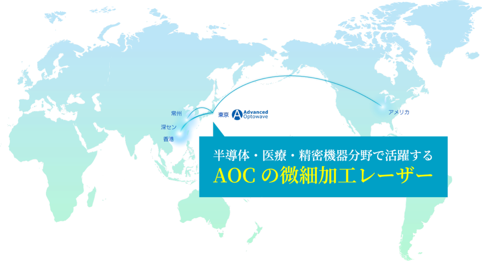 半導体・医療・精密機器分野で活躍するAOCの微細加工レーザー